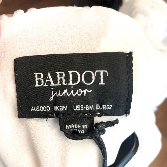 BARDOT Baby Taylor Tiered Dress 3-6 Months White Ivory Ruffled Lace Trim NWT - Picture 6 of 9